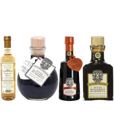 Fattoria Estense WHITE SILVER GOLD BRONZE Vinegar (Bundle of 4)
