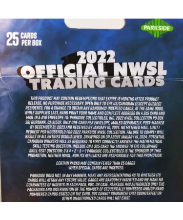 2022 NWSL Women's Soccer Trading Card Box | 25 Cards, 2 Parallels, 3 Inserts, Autographs & More! - Buy Online on SooperMarket.com