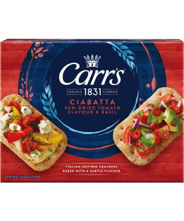 CARR'S Ciabatta - Sundried Tomato & Basil 140g - 8 Pack