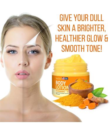 Buy Turmeric & Kojic Body Butter - Natural Skin Brightening Lotion for Even Tone Scars & Age Spots - Whipped Shea Butter Cream - Buy Online on SooperMarket.com