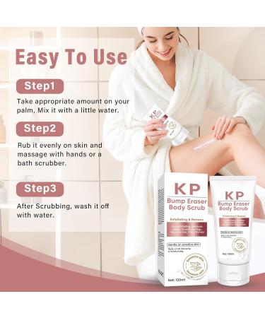 Natural Exfoliating Body Scrub for Keratosis Pilaris - Skin-Friendly Treatment for Strawberry Legs - Best Body Scrub for Women - Buy Online on SooperMarket.com