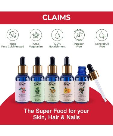 Nykaa Naturals 100% Pure Cold Pressed Pomegranate Seed Oil - Face & Body Oil for Improved Skin Texture Hair Oil for Damaged Hair (1.01 oz) - Shop Internationally - Buy Online on SooperMarket.com