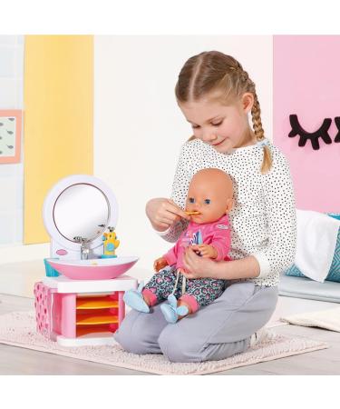 Shop Baby Born Bath Washbasin - Interactive Doll Playset with Light Sound Toothbrush Soap Dispenser & More | 832707 by Zapf Creation - International Shipping Available - Buy Online on SooperMarket.com