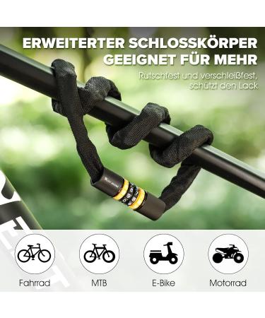 Buy Hongyea 4-Digit Combination Bicycle Lock | 100cm Steel Chain for Maximum Security - Ideal for Motorcycles & Kids' Bikes - Buy Online on SooperMarket.com