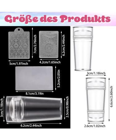 Friusate 15-Piece Nail Art Stamper Set | Clear Jelly Stamper & Spatula for French Manicure | Perfect for Gel Nails & Smile Line Designs - Buy Online on SooperMarket.com