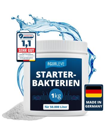 Agualve starter bacteria 1kg * new * |Activates the pond filter & brushing pollutants |Perfect for fish ponds |Brand quality made in Germany |For 50 000 liters of pond water |tested with grade 1.1