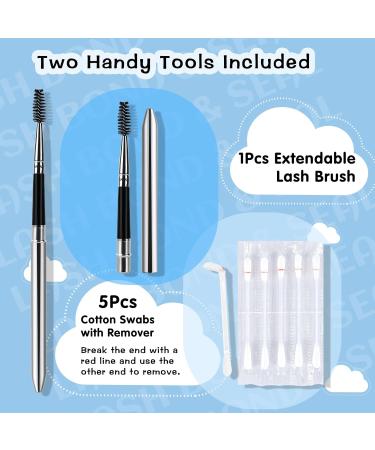 KevKev Lash Bond and Seal - Waterproof Eyelash Glue for Lash Clusters 72-Hour Strong Hold 10ml Black with Remover Swabs - Buy Online on SooperMarket.com
