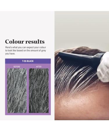 Just For Men Touch of Grey Black Hair Dye No Mix Comb-In Applicator For A Natural Salt & Pepper Look Ammonia & Peroxide Free - T55 1 Count (Pack of 1) T55 - Black - Buy Online on SooperMarket.com