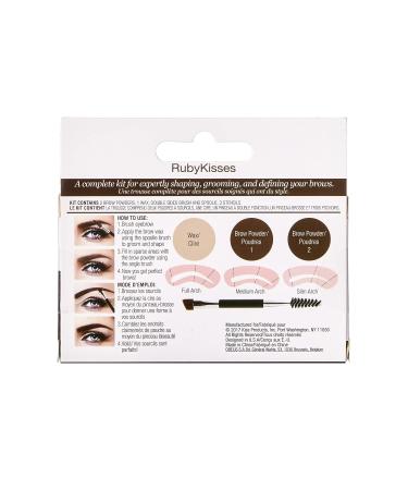 Ruby Kisses Go Brow Eyebrow Kit in Black Dark Brown - Define and Enhance Your Brows - Buy Online on SooperMarket.com