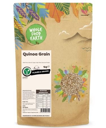 Wholefood Earth Quinoa Grain 1 kg | GMO Free | Natural | High Fibre | Source of Protein 1kg