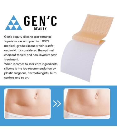 GEN'C B AUTY Silicone Scar Tape Scars Removal Strips Waterproof Scar Bandage(1.6 x 120 Roll) - Buy Online on SooperMarket.com