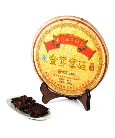 Cha Wu-B JinYaGongTing Ripe Pu erh Tea Cake 12.5oz/357g - Premium YunNan Chinese Shu Pu'er Tea - Buy Online on SooperMarket.com