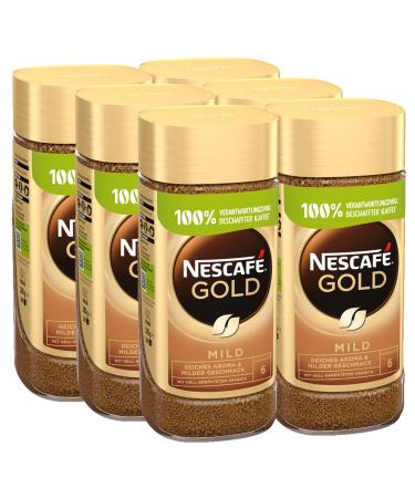 Nescaf Gold Mild soluble bean coffee instant coffee from exquisite coffee beans caffeine-containing 6-person pack (6x200g) 1 piece (6 Pack)