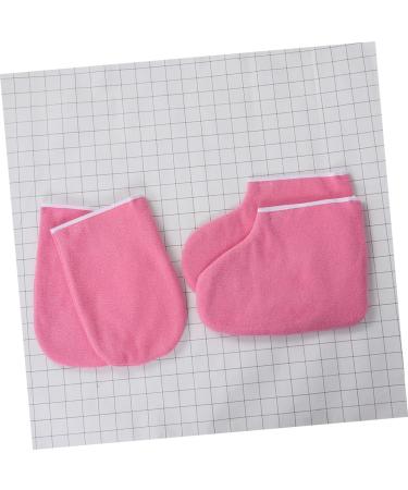 Healeved 4 Sets Leather Horn Boots Moisturizing Gloves Manicure Kit Manicure Gloves Wax Heat Foot Cover Spa Tanning Mitt Heat Wax Hand Cover Pedicure Women's Polyester Lining Nursing Cover - Buy Online on SooperMarket.com