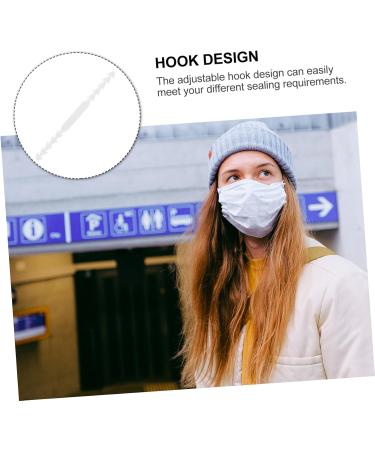 40 STK Masking Hooks Hanger - Adjustable Ear Hooks & Mask Band Buckles for Hearing Protection | Anti-Strangulation Extension - White - Buy Online on SooperMarket.com