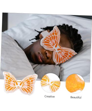 Healeved Ice Butterfly Eye Mask - Silk Gel Sleep Mask for Cooling and Comfort - Orange - Buy Online on SooperMarket.com