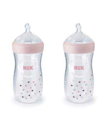 NUK Simply Natural Baby Bottle 1+ Months Medium 2 Bottles 9 oz (270 ml) Each