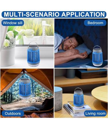 Electric Mosquito Killer Lamp Mosquito Zapper Mosquito Lamp Electric Fly Killer Mosquito Trap Illumination Waterproof Portable(Color:Blue) - Buy Online on SooperMarket.com