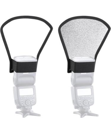 Neewer Silver/White Flash Diffuser Reflector for Nikon, Canon, Sony, Pentax, Olympus, Yongnuo, Godox Speedlite Flashes - Buy Online on SooperMarket.com