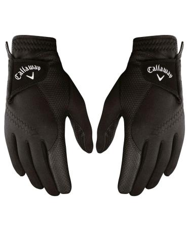 Callaway Golf Thermal Grip, Cold Weather Golf Gloves Black Medium Standard Worn on both hands