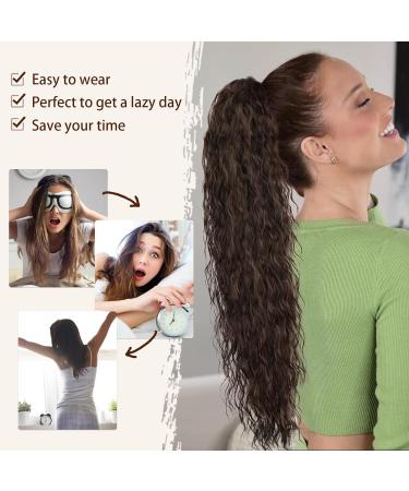 ORSUNCER Dark Brown Ponytail Extension Claw 30" - Dark Brown - Buy Online on SooperMarket.com