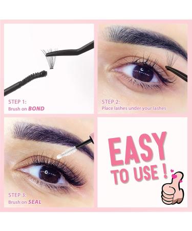 Parriparri 20D-0.07C 200Pcs Cluster False Eyelashes Extension | DIY At Home C Curl Russian Lashes | Individual 8-16MM Mix - Buy Online on SooperMarket.com
