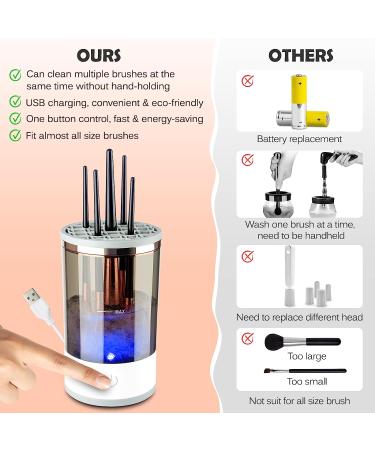 Electric Makeup Brush Cleaner Machine with Clean Mat - Ultimate Cosmetic Tool for Beauty Makeup Brushes - Ideal Gift for Women/Girls - Buy Online on SooperMarket.com