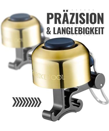 Pro Bike Tool Bicycle Bells - Clear Ringtone for Adults & Kids - Perfect for Street Mountain Beach Cruiser Bicycles - Premium Brass Bicycle Accessories - Buy Online on SooperMarket.com