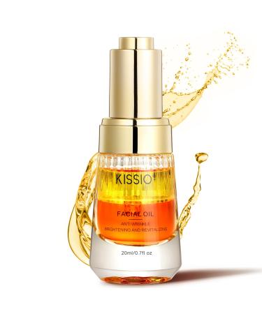 KISSIO 2 IN 1 Facil Oil Hydrates Reduces Fine Lines & Wrinkles with Sodium DNA Niacinamide and Collagen Face Serum Smooth Skin Non-Greasy Face Oil for Women and Men