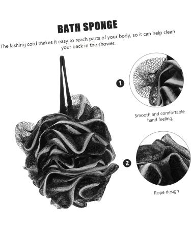 Buy NOLITOY 4pcs Black Bath Balls - Durable Mesh Loofah Scrubber Sponges for Men | Portable Body Wash Solution - Buy Online on SooperMarket.com