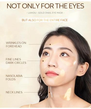 Snail Eye Patches 50 Pieces Moisturizing Golden Eye Masks Skin Care for Dark Circles Puffy Eyes Eye Bags Under Eyes with Caffeine & Hyaluronic Acid - Buy Online on SooperMarket.com