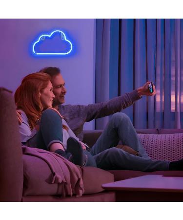 Xiyunte LED Neon Cloud Sign | Battery/USB Operated Wall Decoration | Blue Neon Light for Home & Office - Buy Online on SooperMarket.com