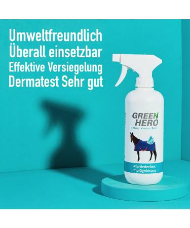 Green Hero Horse Rug Waterproofing Spray for Outdoor Blankets No Propellant Gas Effective Nano Sealing Against Dirt and Moisture 500 ml - Buy Online on SooperMarket.com