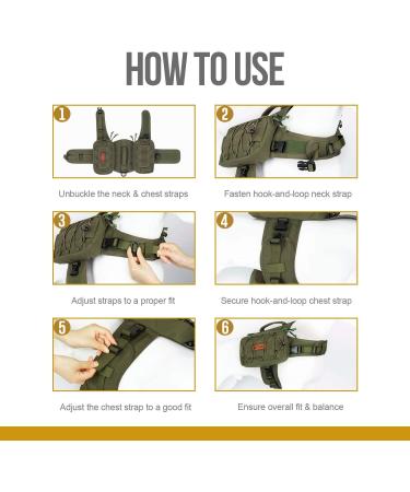 OneTigris Tactical Dog Backpack for Medium & Large Dogs - Green Large | Durable Nylon Pet Backpack for Hiking, Walking, Training & Running - Buy Online on SooperMarket.com
