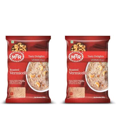 MTR Instant Ready Mix Various Flavours - Traditional South Indian Breakfast Tasty and Healthy - Easy to Prepare Snacks - Roasted Vermicelli 900g (Pack of 2)
