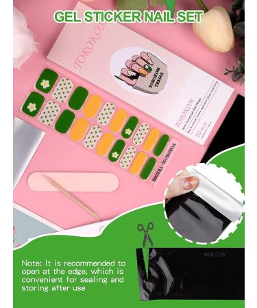EBANKU Black Gel Nail Strips Set with Cuticle Stick, Nail File, Wipes & UV/LED Sealing - Long Lasting Waterproof Polish Wraps for Real-Looking Nails - Buy Online on SooperMarket.com