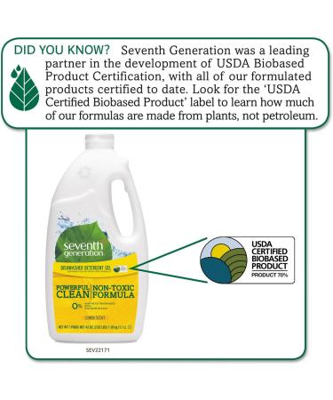 Seventh Generation Automatic Dishwashing Gel Lemon Scent - 42 fl oz | Eco-Friendly & Effective Clean - Buy Online on SooperMarket.com