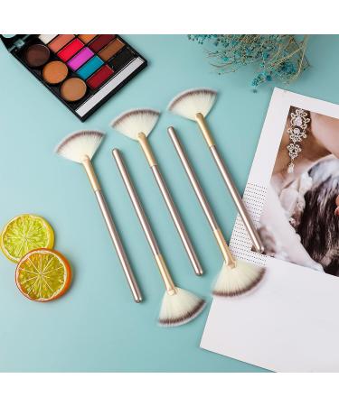 WLLHYF 5 PCS Facial Fan Brushes - Soft Makeup Applicator Tools for Women and Makeup Artists - Buy Online on SooperMarket.com