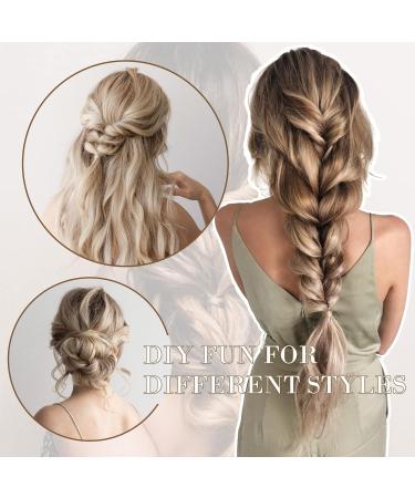 REECHO 20 Inch Ash Brown Clip in Hair Extensions - Pack of 4, 200g - Natural Soft Synthetic Hairpieces for Women - Buy Online on SooperMarket.com