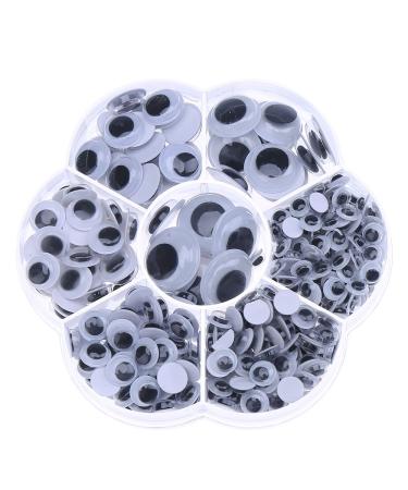 DECORA 1 Box 6mm/7mm/8mm/10mm/12mm/15mm/18mm Mixed Wiggle Googly Toy Eyes with Self Adhesive Middle