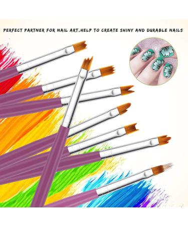 MWOOT 8-Piece Nail Brush Set | Gel Nail Art Pen & Liner Kit for Ombre Gradient Designs | Professional Nail Art Tools for Stunning Nails - Buy Online on SooperMarket.com