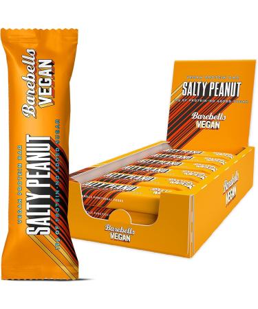 Barebells Vegan Salty Peanut High Protein and Low Carb Bar 12 x 55g (1 94 oz) No Sugar Snack Protein Bar with 15g protein