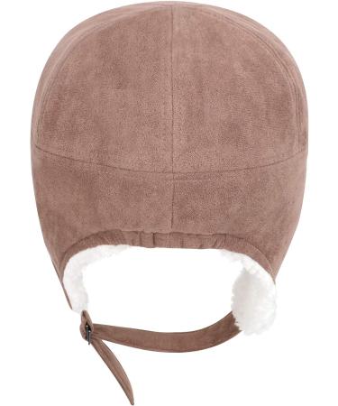 Windproof Coldproof Faux Fur Ushanka Russian Hat | Winter Earflap Hat for Adults & Elders | Thick Plush Lining | Ski & Hunting Trapper Hat - Khaki - Buy Online on SooperMarket.com