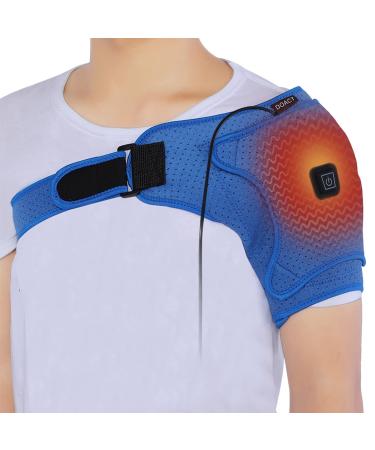 Heated Shoulder Support Brace Adjustable Heating Pad Wrap Four Point Compression Heating Shoulder Pad Wrap USB Electric Plug for Left Right Shoulder