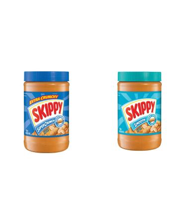 Skippy Extra Crunchy Super Crunch Peanut Butter 1.13kg & Skippy Smooth Peanut Butter 1.13kg By Shop 4 Less
