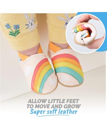 Soft Sole Leather Baby Walking Shoes 2-3 Years Rainbow - Unisex Baby Shoes - Buy Online on SooperMarket.com