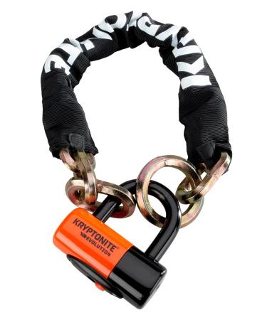 Kryptonite New York Cinch Ring Security Chain (12mm x 75cm) withEVS4 Disc 14mm Shackle