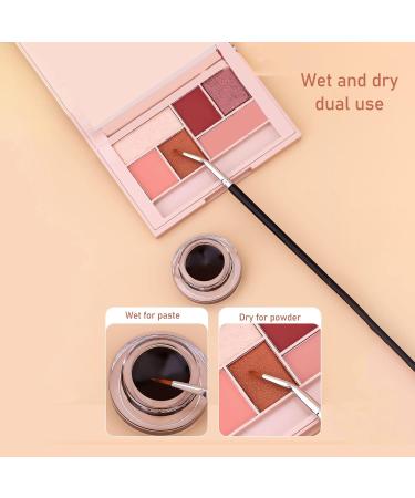 Bent Liner Makeup Brush Brush for Gel or Powder Application Vegan Cruelty Soft Fiber Hair with Wet and Dry Dual Use - Buy Online on SooperMarket.com