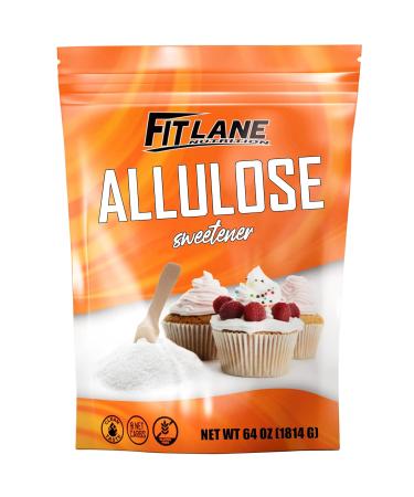 Allulose Sweetener 4 LBS - Pure Low Calorie Zero Net Carb Natural Keto Powder With No Aftertaste - Perfect for Baking and Sweetening Your Favorite Foods - Fit Lane Nutrition Value Size Bag (64 oz) 1 Count (Pack of 1)