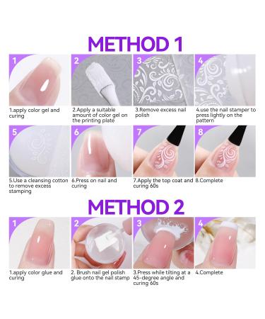 Gelike EC French Nail Stamper - Transformable Silicone Stamp Head for DIY Nail Art & Home Manicure Tools - Buy Online on SooperMarket.com